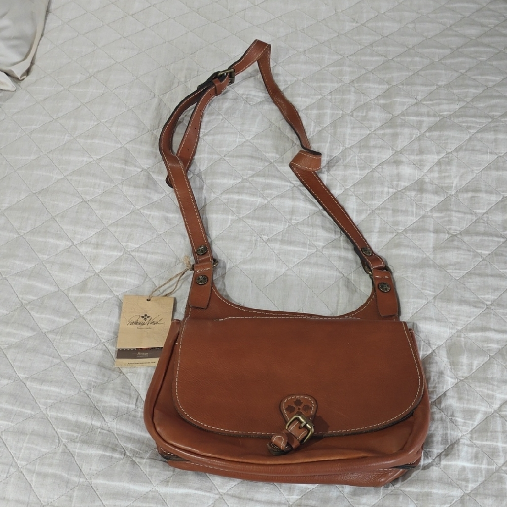 Brown Patricia Nash Leather Saddlebag Crossbody